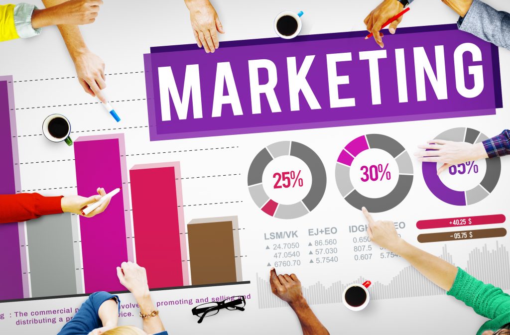 Marketing Distributing Analysing Data Bar Graph Concept