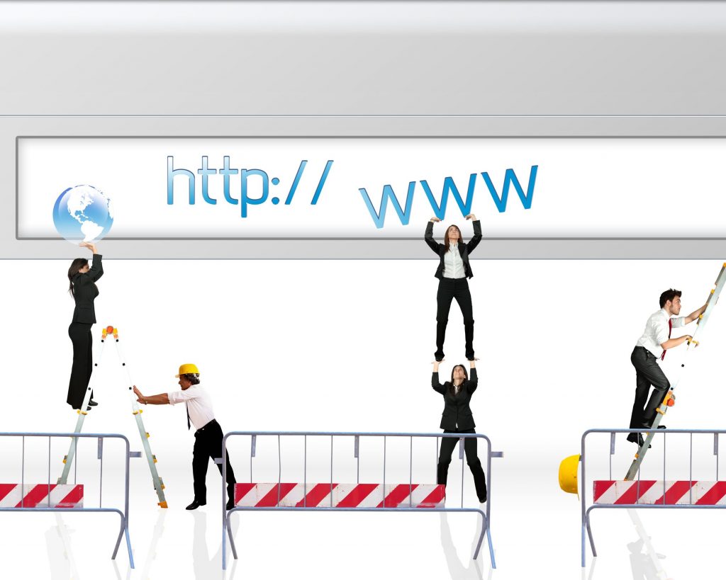 14962241 - concept of website under construction build web traffic design development