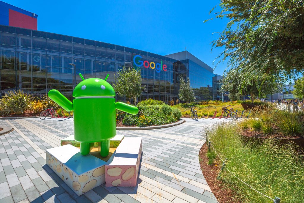 65923842 - mountain view, california, usa - august 15, 2016: android nougat replica in front of google office in google headquarters building.