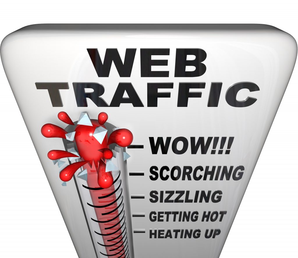 9326236 - a thermometer with words web traffic