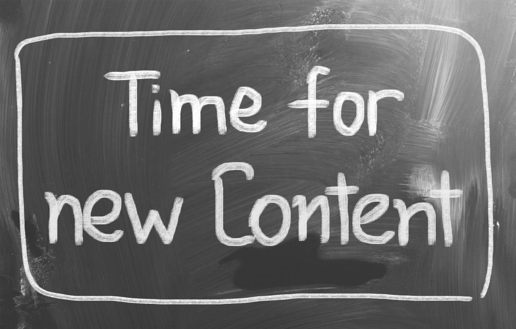 time for new content 
marketing