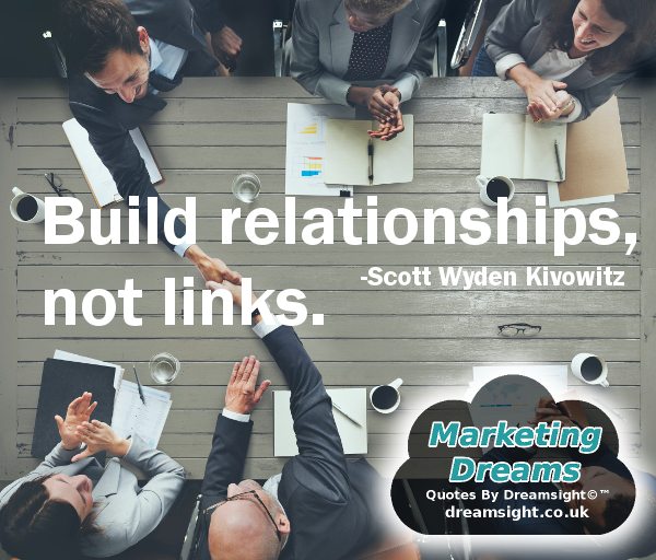 Build relationships, not links