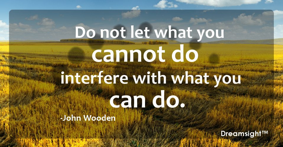 Do not let what you cannot do interfere with what you can do.