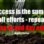 Success Is the Sum of Small Efforts – Repeated Day in and Day Out.