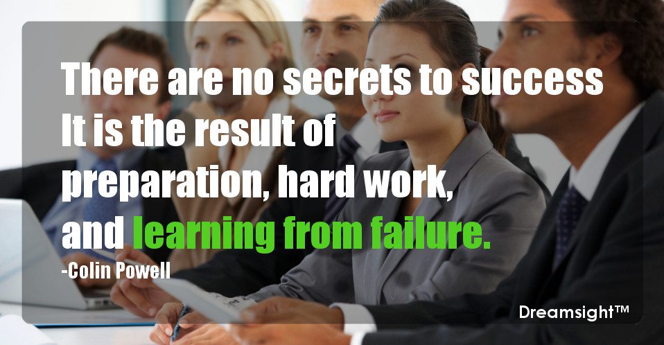 There are no secrets to success It is the result of preparation, hard work, and learning from failure.