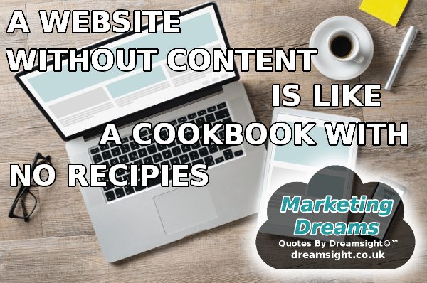 dreamsight website cookbook marketing quotes